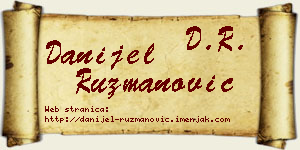 Danijel Ružmanović vizit kartica
